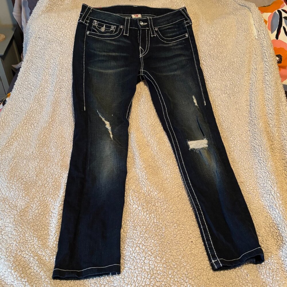 True Religion Disco Julie Big T Skinny Jeans S28